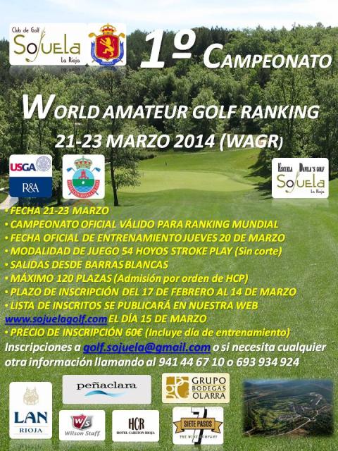 1º CAMPEONATO WORLD AMATEUR GOLF RANKING CLUB DE GOLF SOJUELA